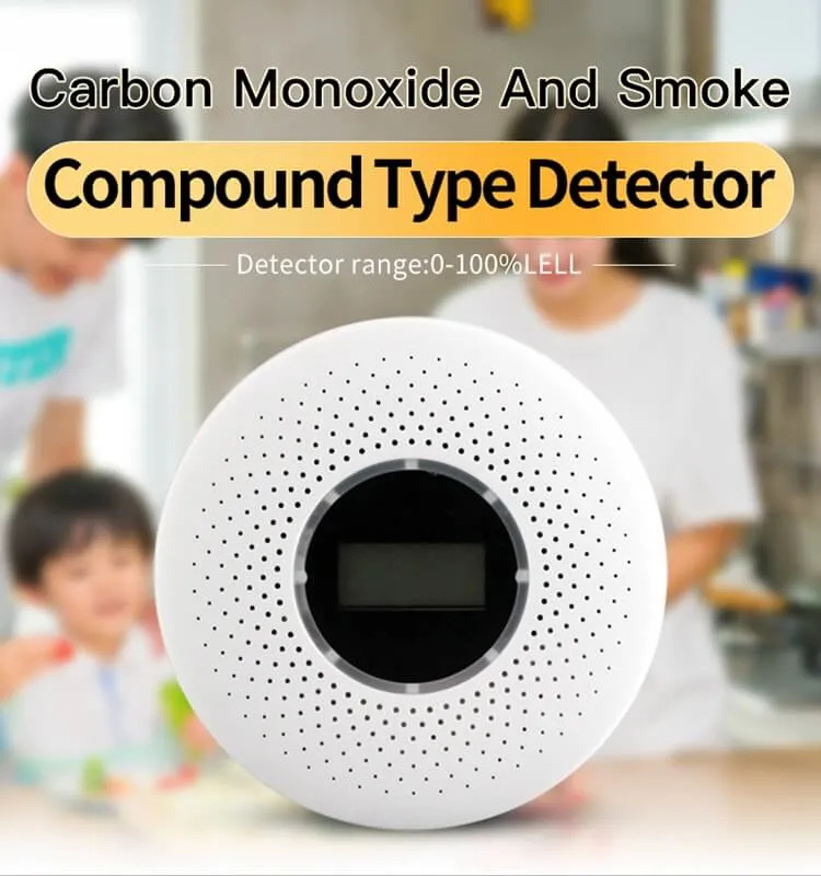 Combination Smoke and Carbon Monoxide Detector Battery Operated Smoke Co Alarm Detector